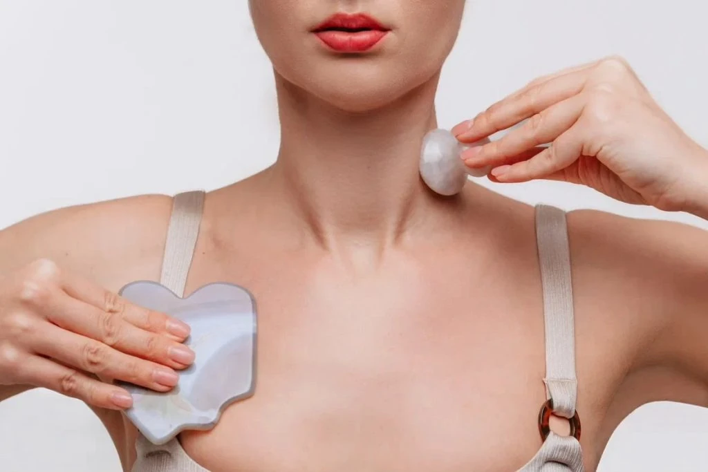 Tecnica linfatica di Gua Sha Pro, Gua Sha a cuore e Fungo da massaggio