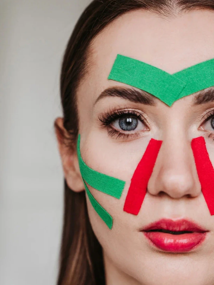 La tecnica muscolare-lifting del taping sul viso